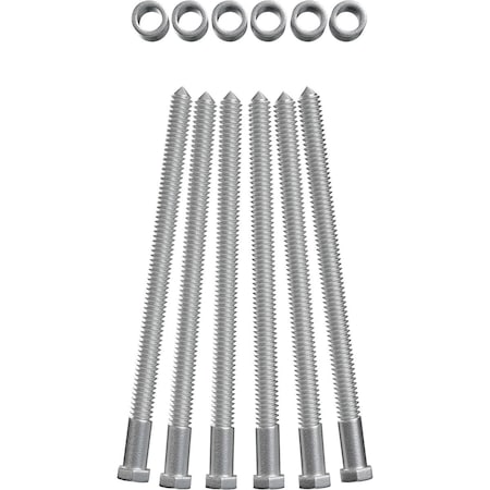 Ekena Millwork Premium 7/8" Barn Door Flat Track Extension Hardware for 1 3/4" Door, Silver Metallic GB60014EXSM